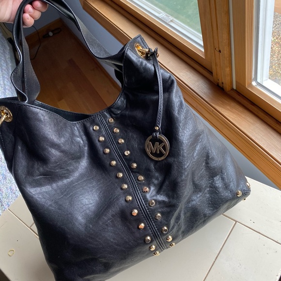 Leather Michael Kors Shoulder Tote - Picture 1 of 8